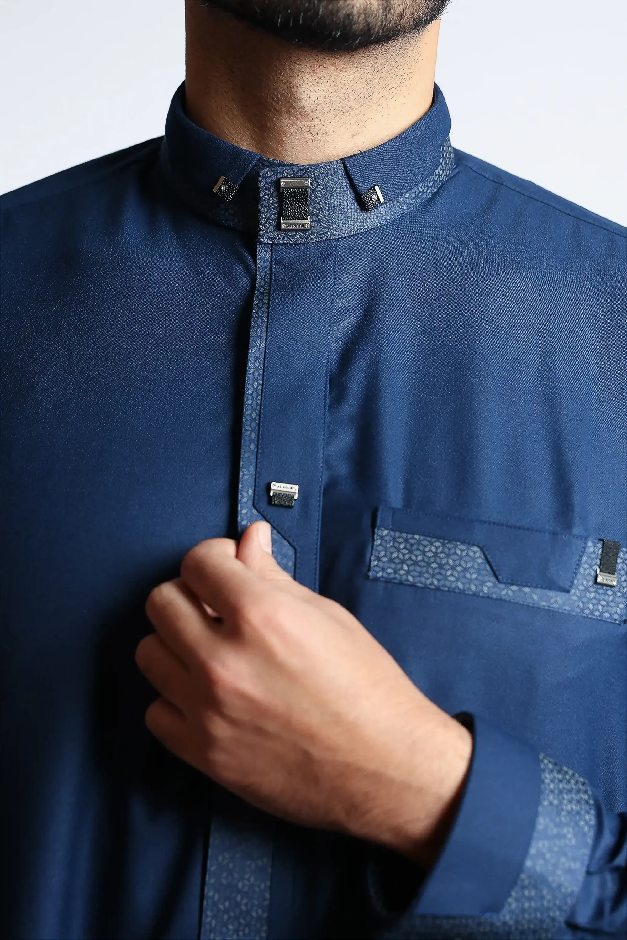 Catalina Blue Thobe By Al noor- J140 C1 - Image 3