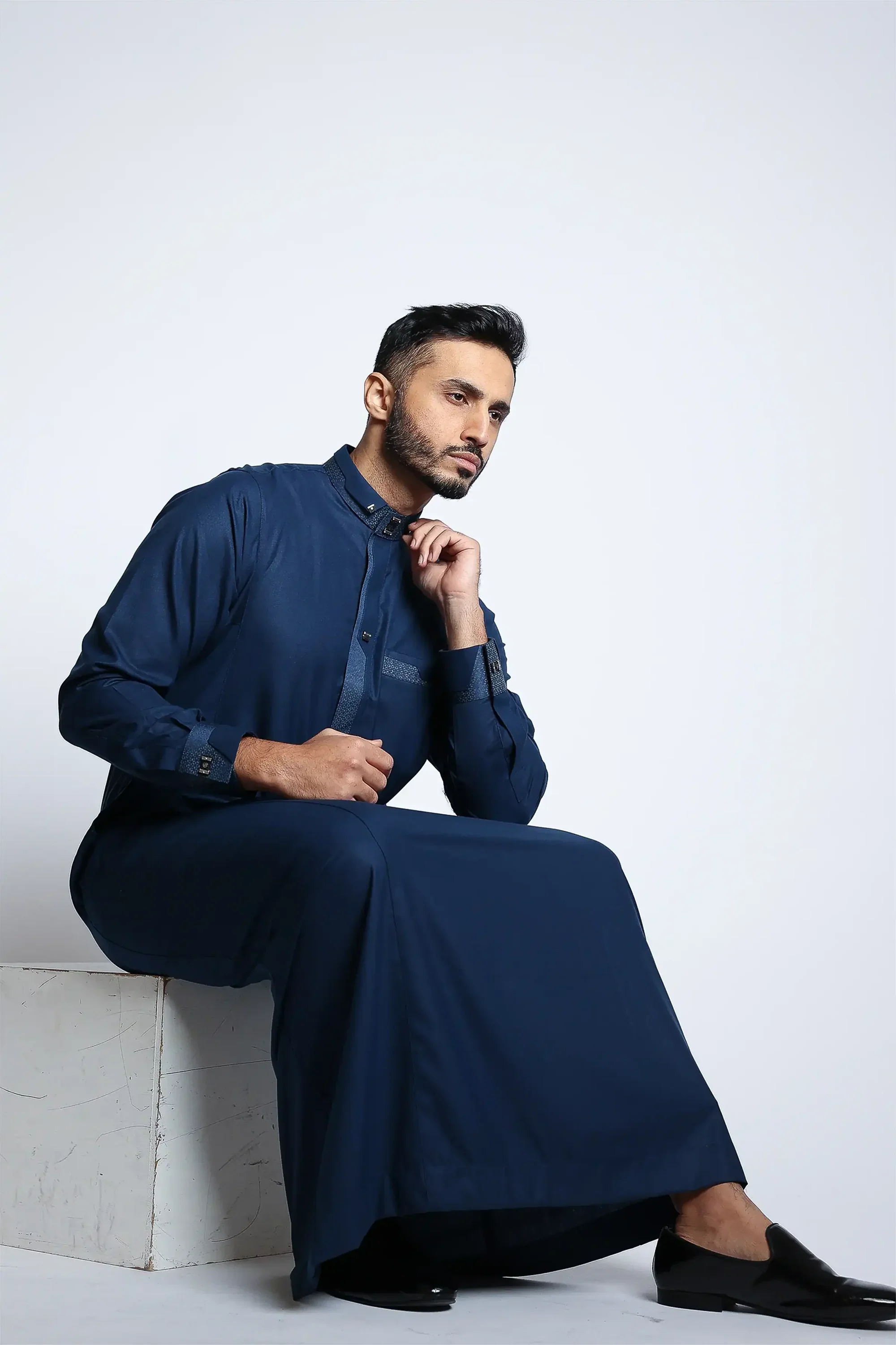 Catalina Blue Thobe By Al noor- J140 C1 - Image 5