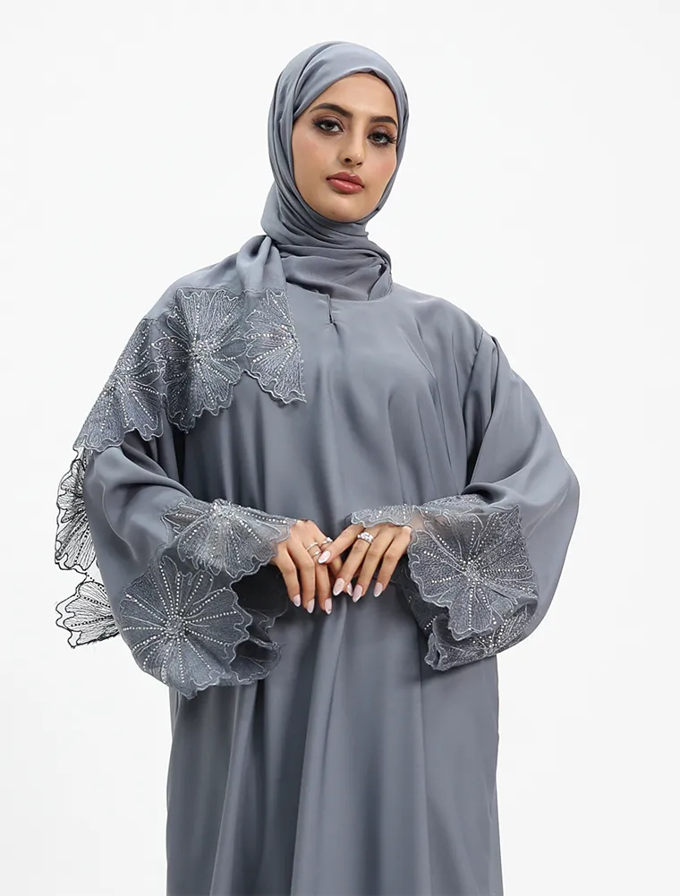 Grey Heyam Abaya - Image 3
