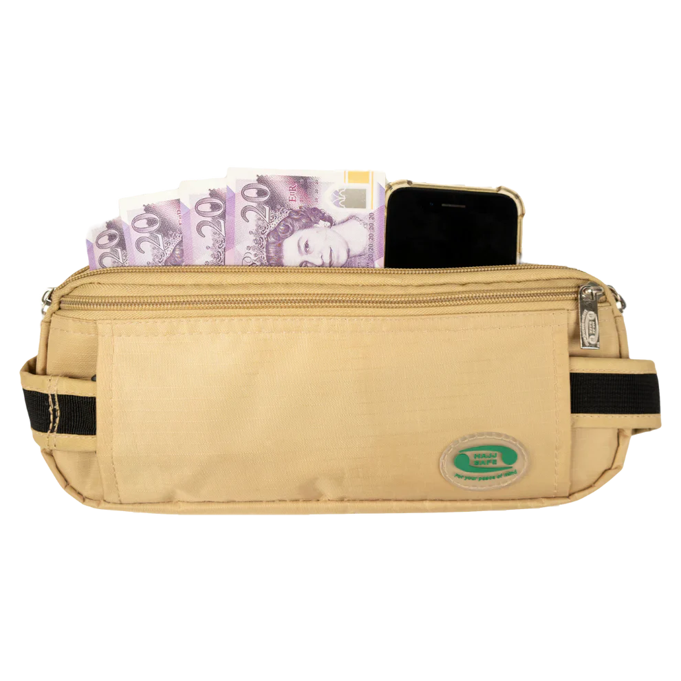 Anti-Theft Waist Bag And Ihram & hajj Belt for Men | Beige - Image 3
