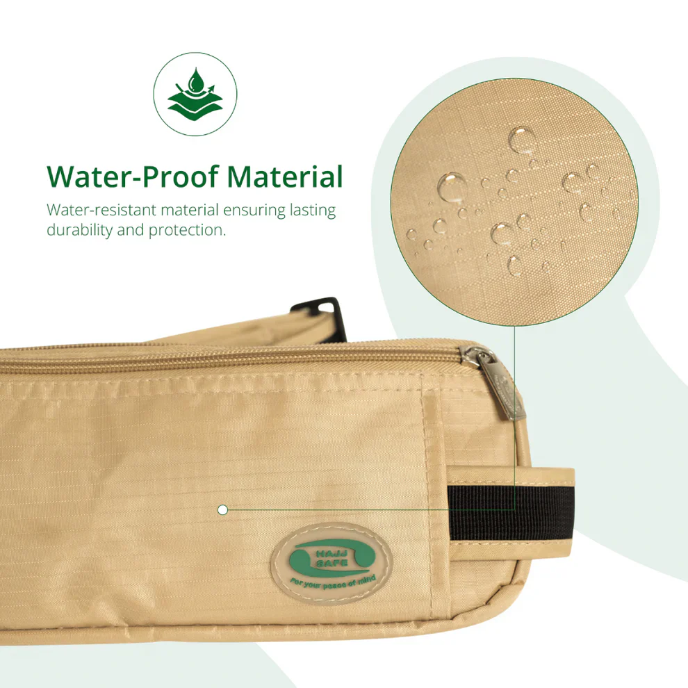 Anti-Theft Waist Bag And Ihram & hajj Belt for Men | Beige - Image 5