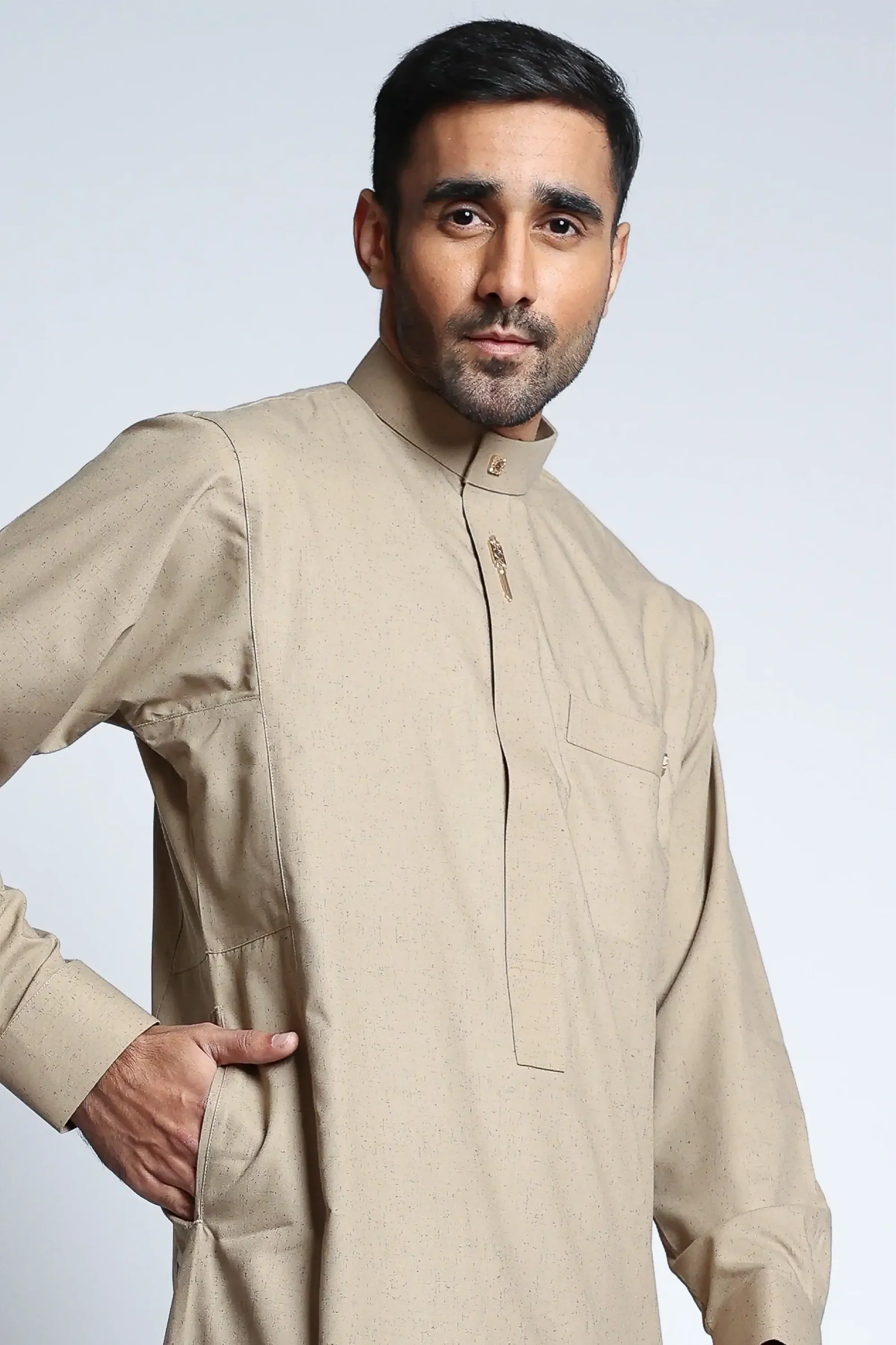 Birchwood Collar Thobe By Al noor- J134 - Image 7