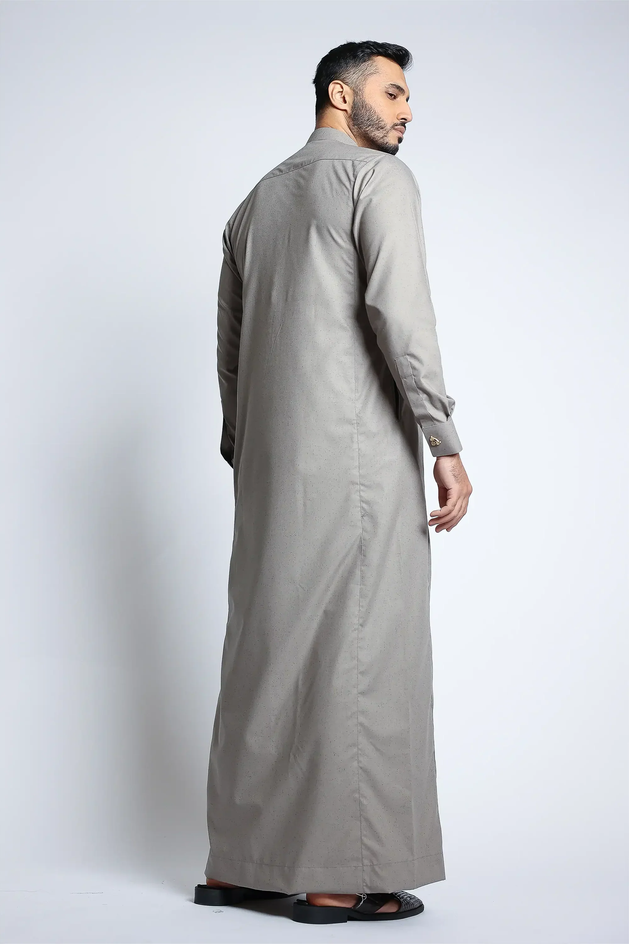 Harbour Fog Collar Thobe By Al noor- J134 - Image 3