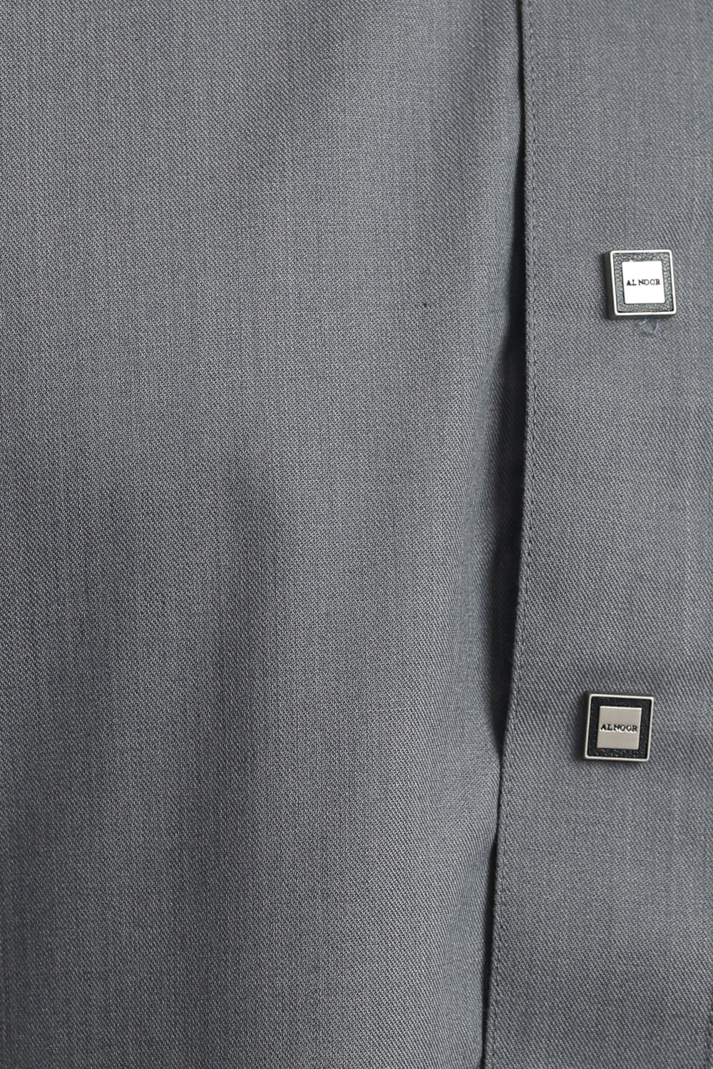 Saudi Collar Grey Thobe By Al noor- J1519 - Image 7