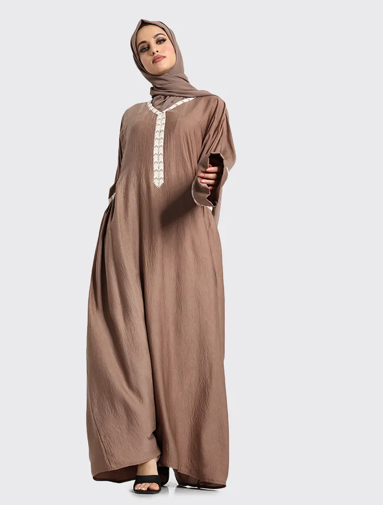Mocha Wajiha Abaya - Image 3