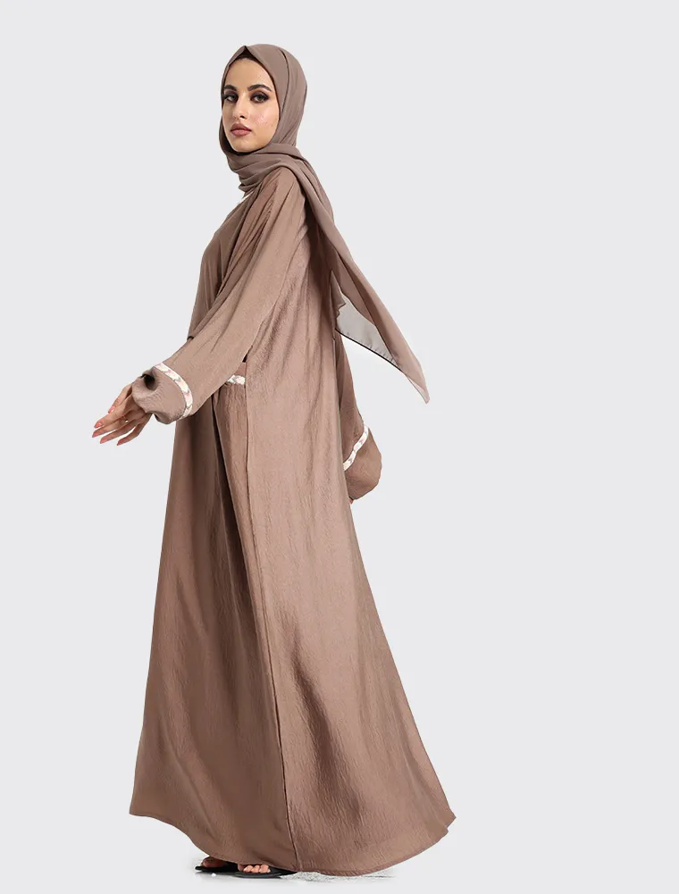 Mocha Wajiha Abaya - Image 4