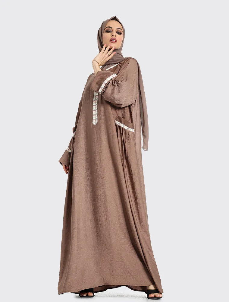 Mocha Wajiha Abaya - Image 5