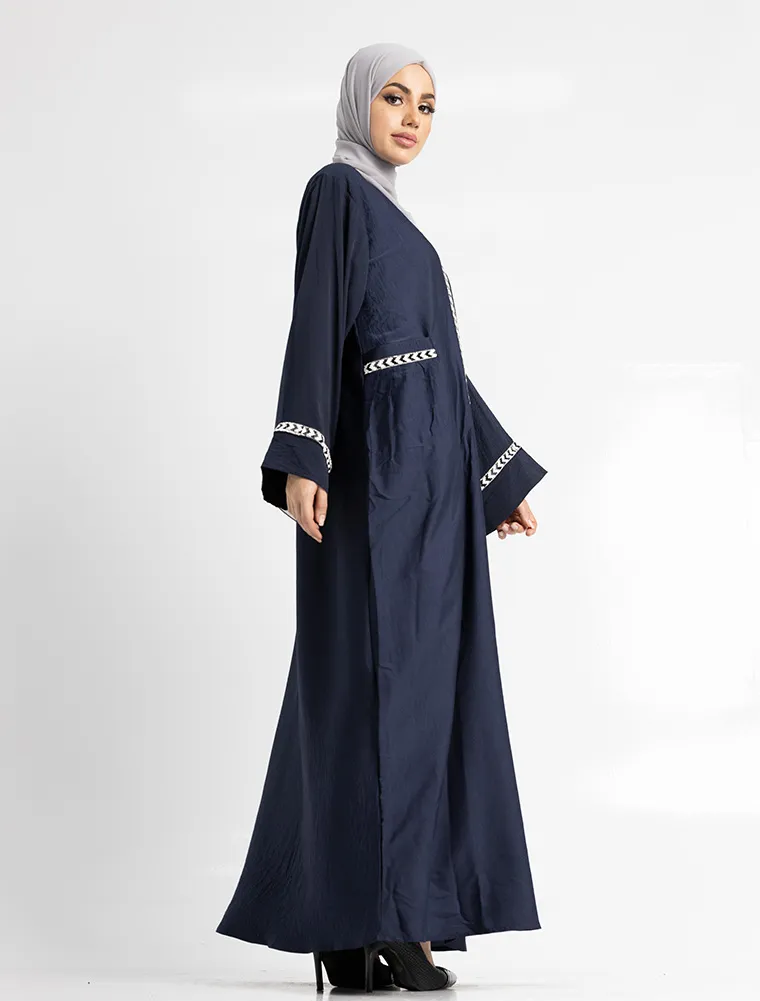 Navy Wajiha Abaya - Image 3