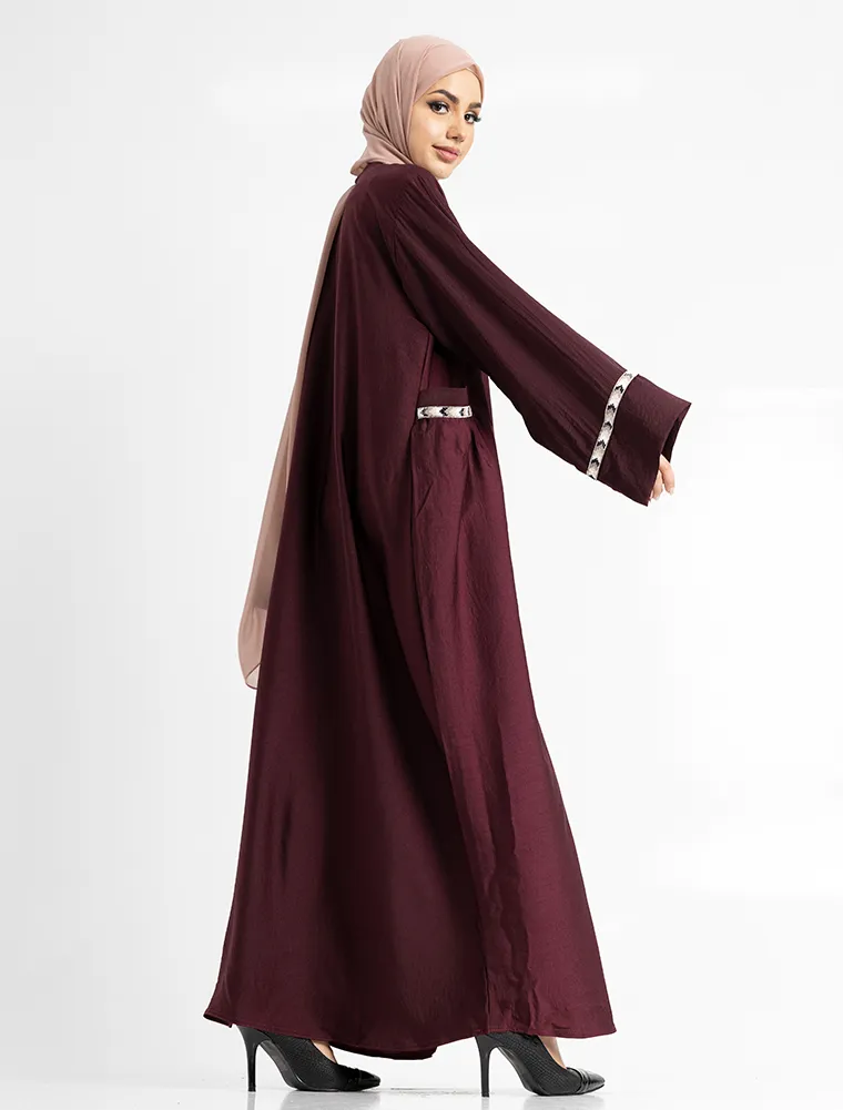Plum Wajiha Abaya - Image 4