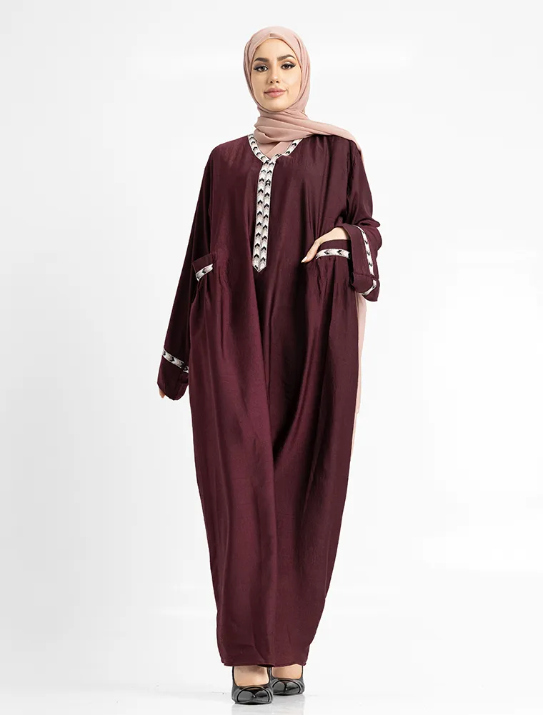 Plum Wajiha Abaya - Image 5