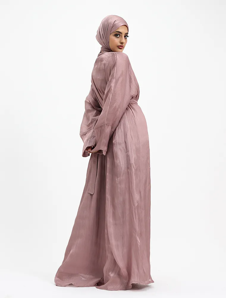 Rose Pink Organza Simple 2 Piece - Image 3