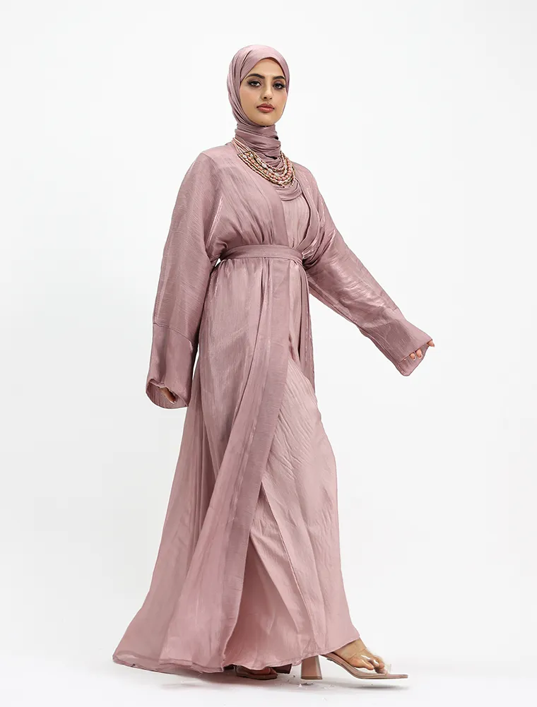 Rose Pink Organza Simple 2 Piece - Image 4