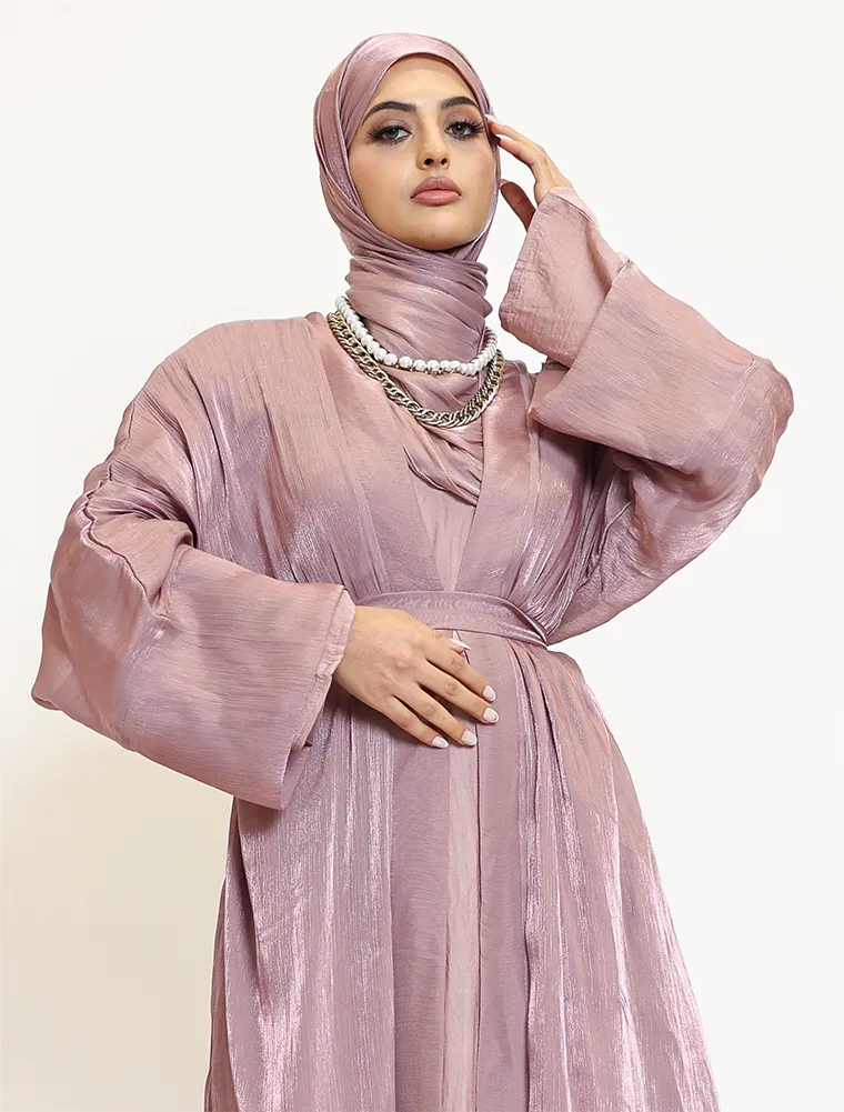 Rose Pink Organza Simple 2 Piece - Image 5