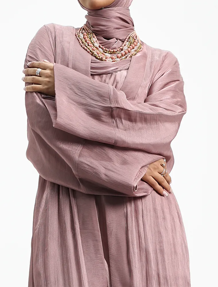 Rose Pink Organza Simple 2 Piece - Image 6